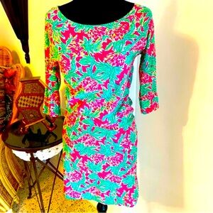 Lilly Pulitzer Pink and Green Floral Dress